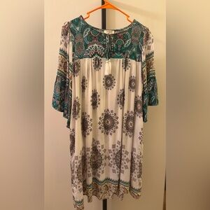 Umgee Multicolor Boho Tunic Top